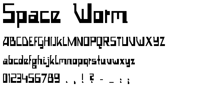 Space worm font
